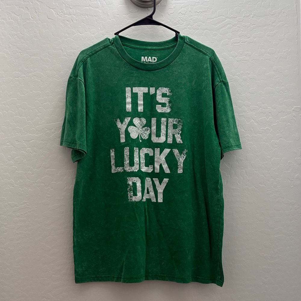 MAD Engine Green 'It's Your Lucky Day' Tee